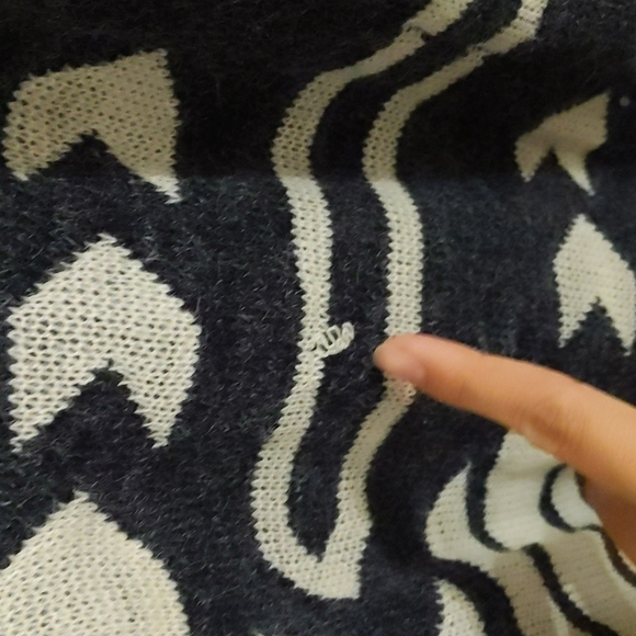 64 Sixty Five Mohair Blend Long Sleeve Open Front Boho Aztec Cardigan Size Med - Picture 10 of 10